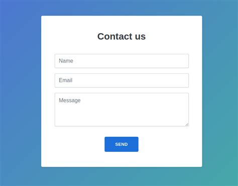 Build a simple and working contact form with Bootstrap 4.